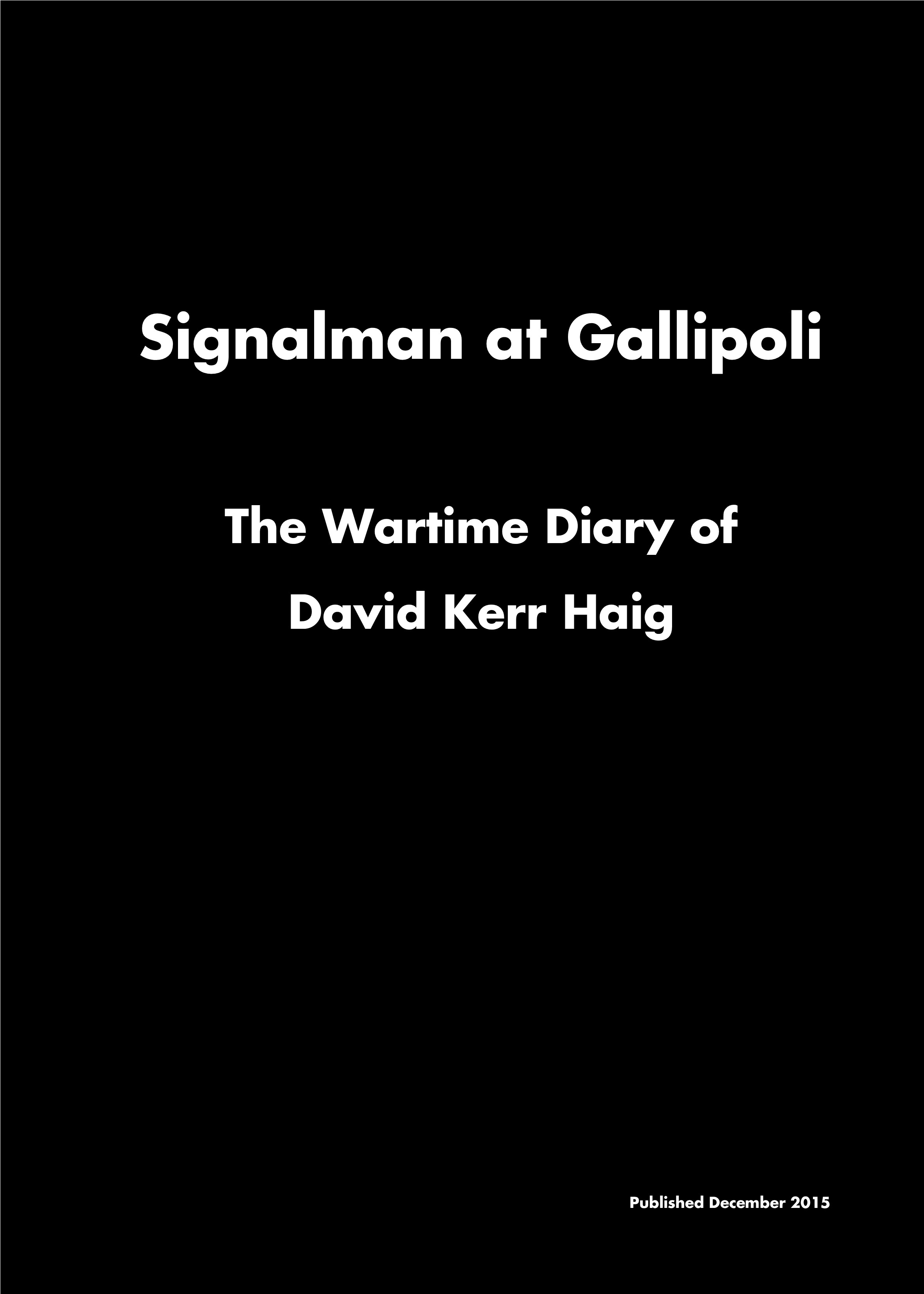 DKHaig Diary Inner Cover Page