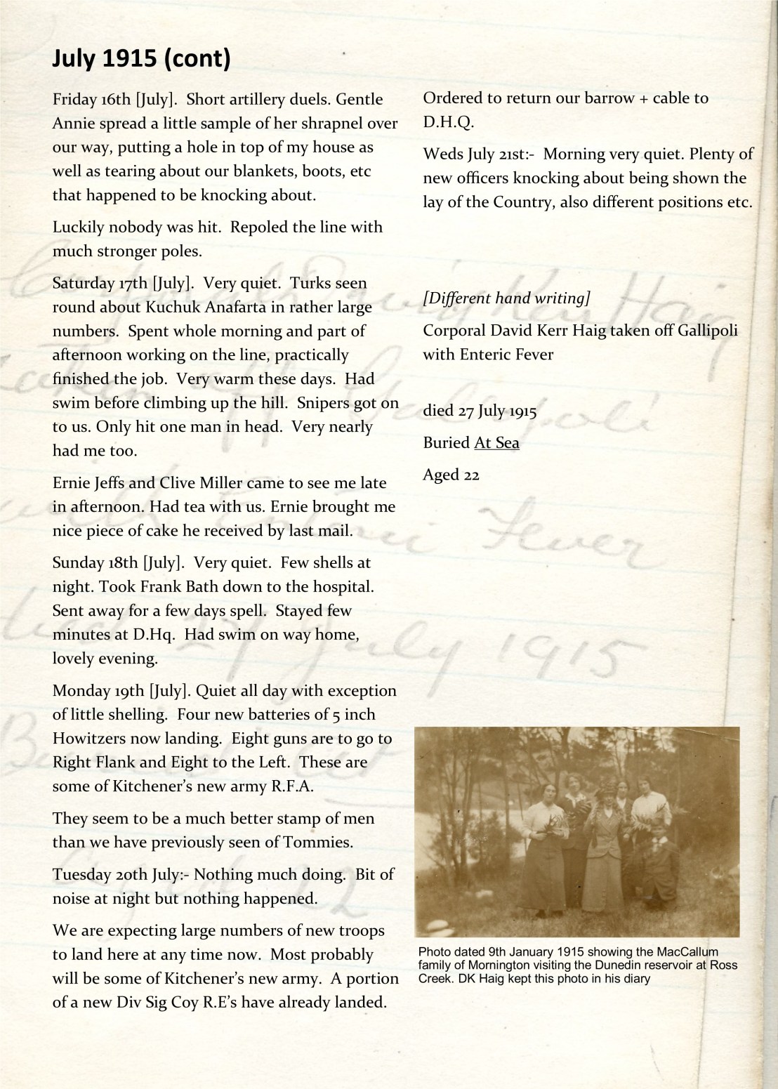 DKHaig Diary Page 19