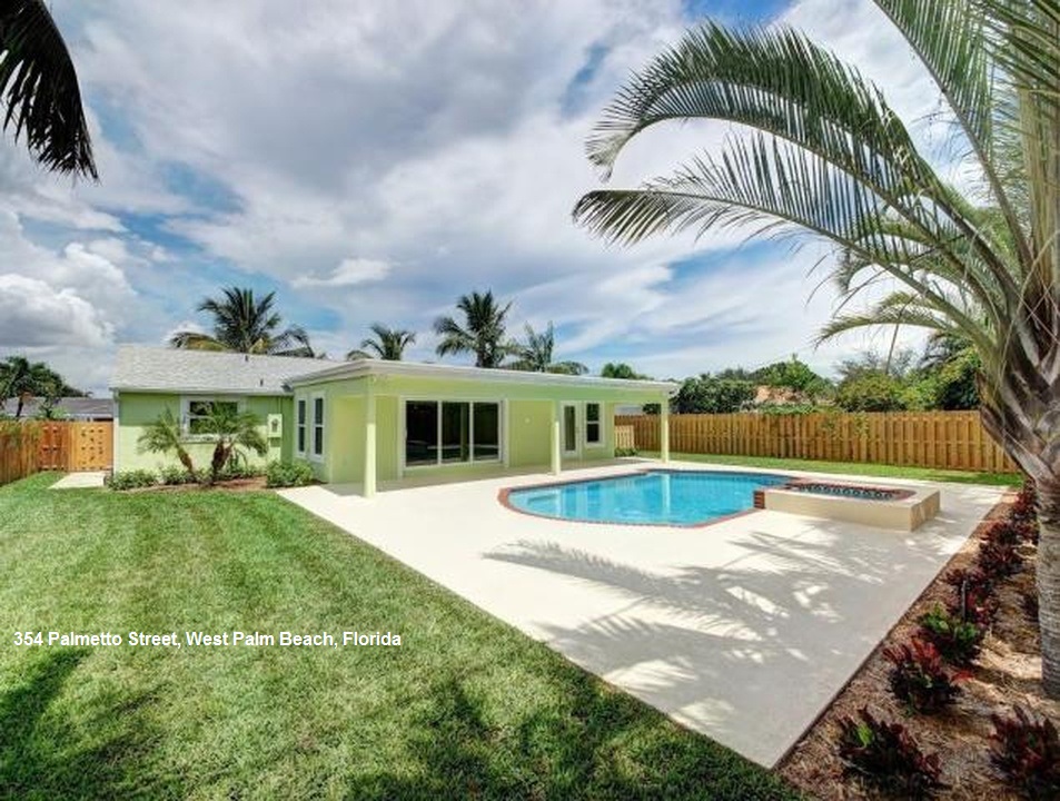 Back of 354 Palmetto Street, West Palm Beach with label