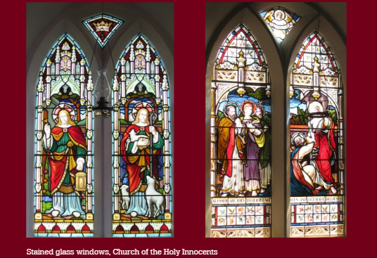 Stained glass windows, Church of the Holy Innocents